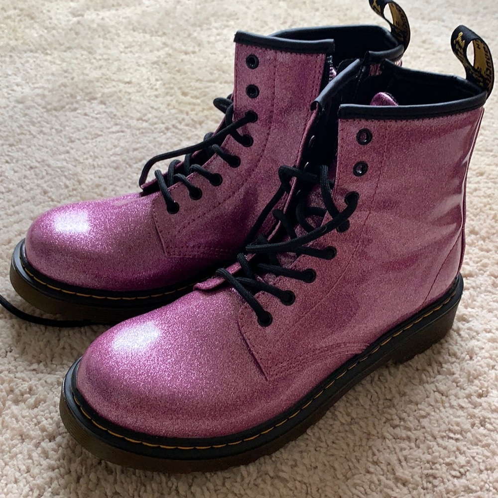 Pink glitter Dr. Martens